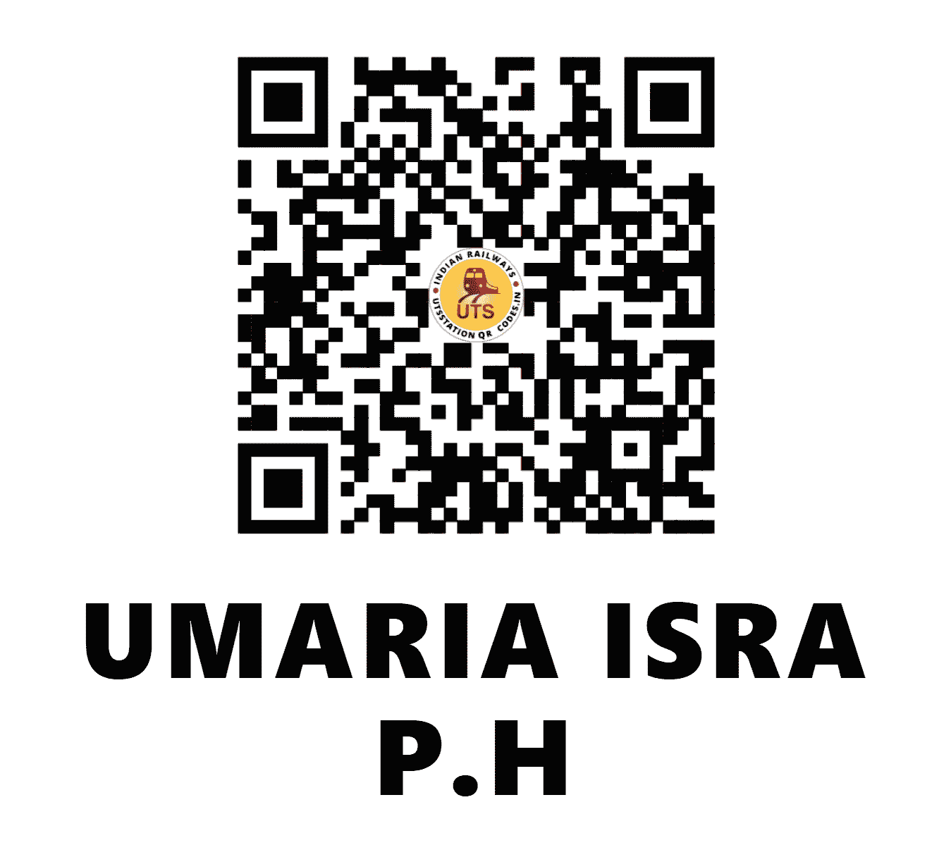 UTS QR Code for UMARIA ISRA P.H - UIH (SB - MADHYA PRADESH)